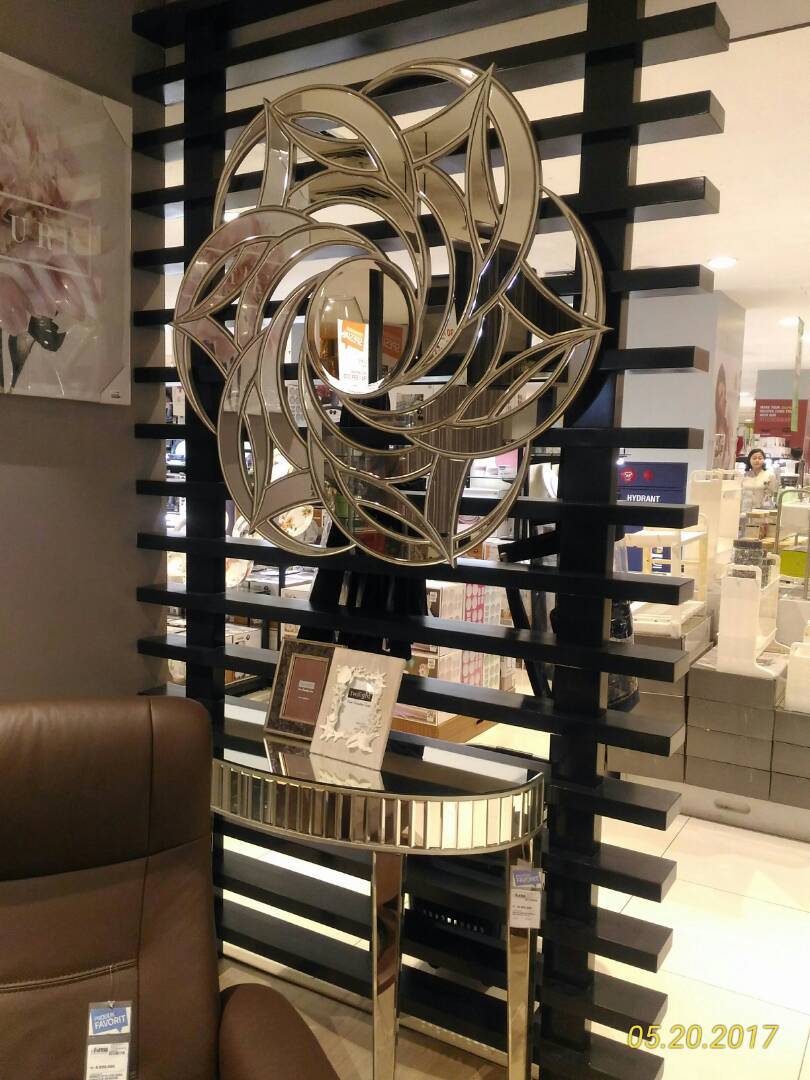 Cermin Hias Bunga Unik