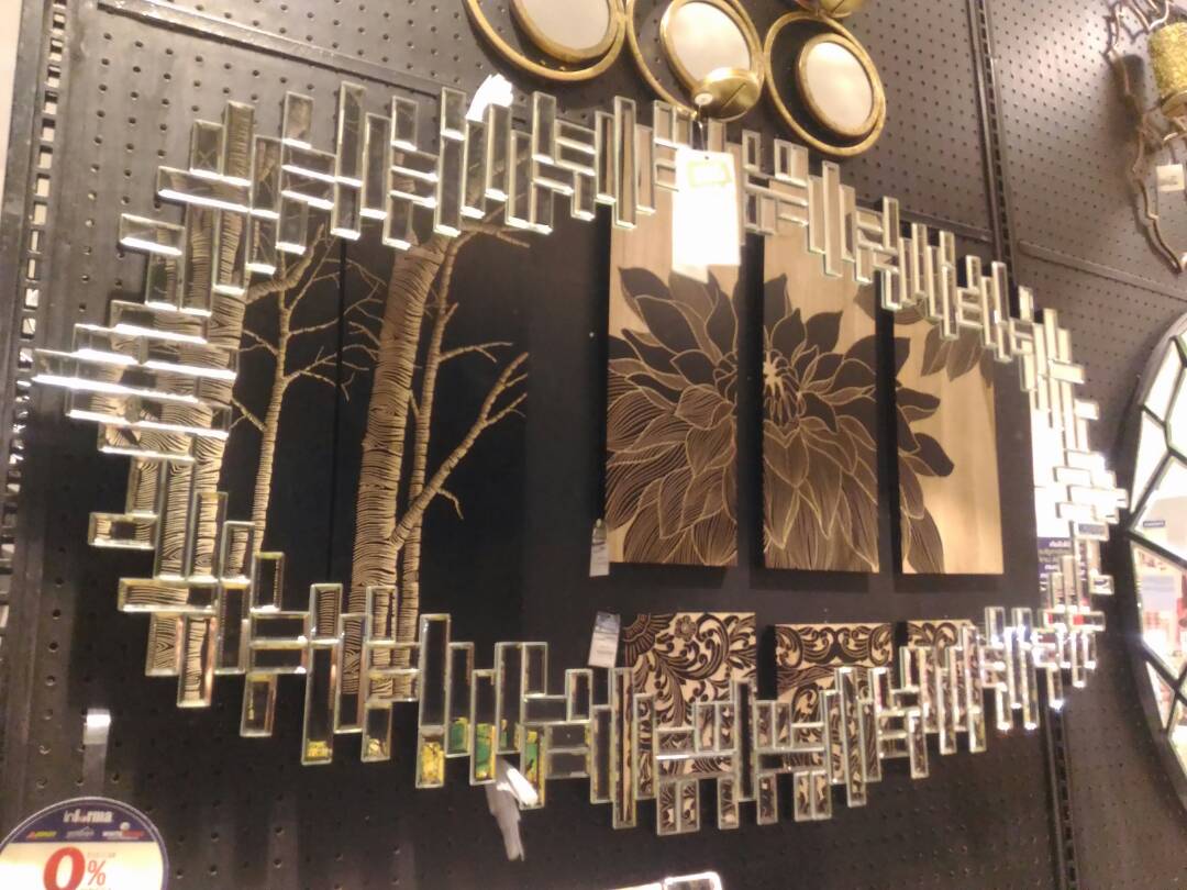 Cermin Ovalia Frame Anyam Antik