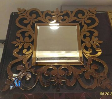 Cermin Persegi Frame Floral Antik