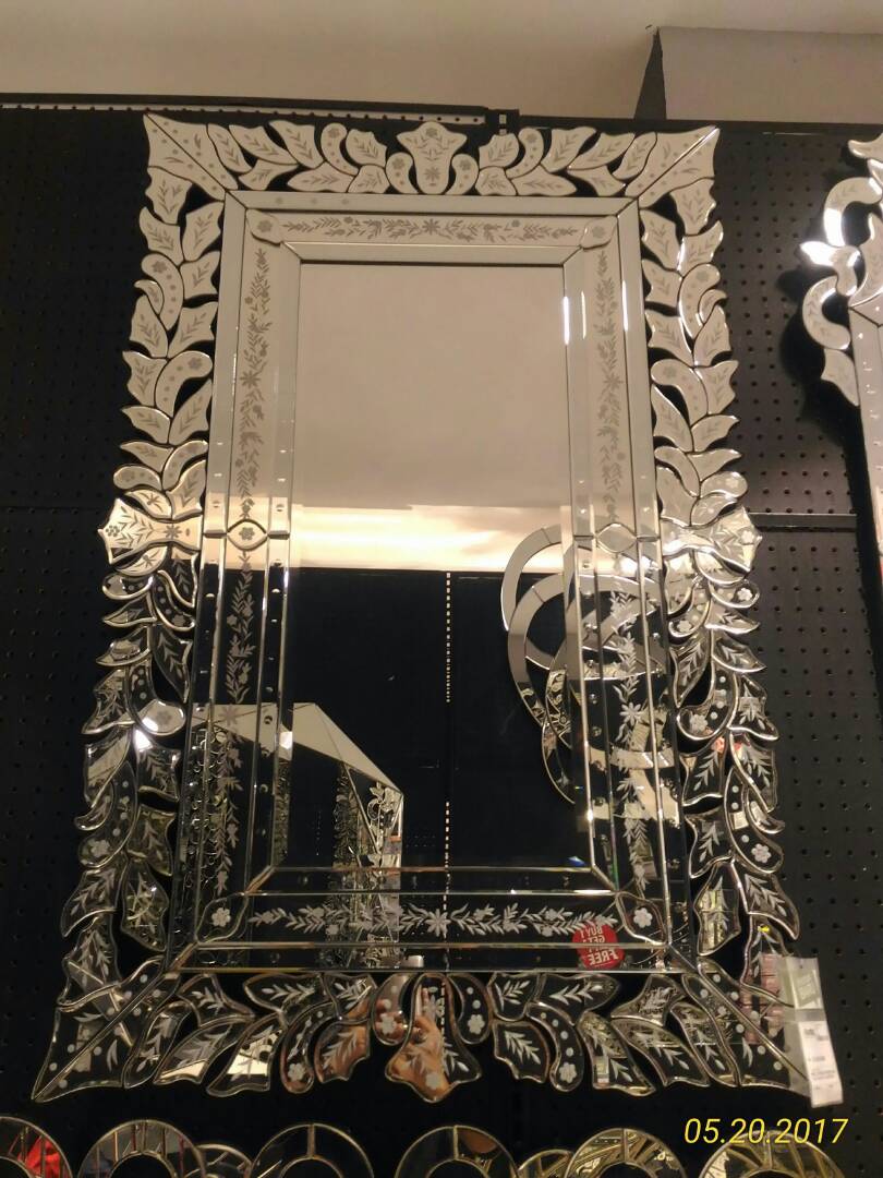 Cermin Persegi Panjang Frame Daun